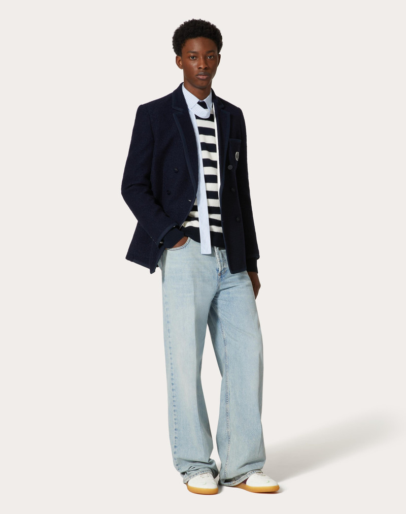 Valentino WOOL AND COTTON CREWNECK SWEATER outlook