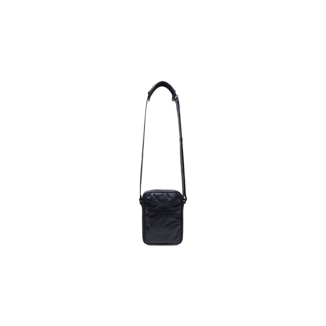 Men's Balenciaga / Adidas Small Crossbody Messenger Bag in Black - 7