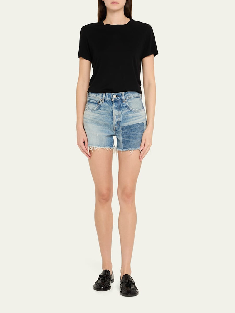 MOUSSY VINTAGE Cheswold Distressed Denim Shorts outlook