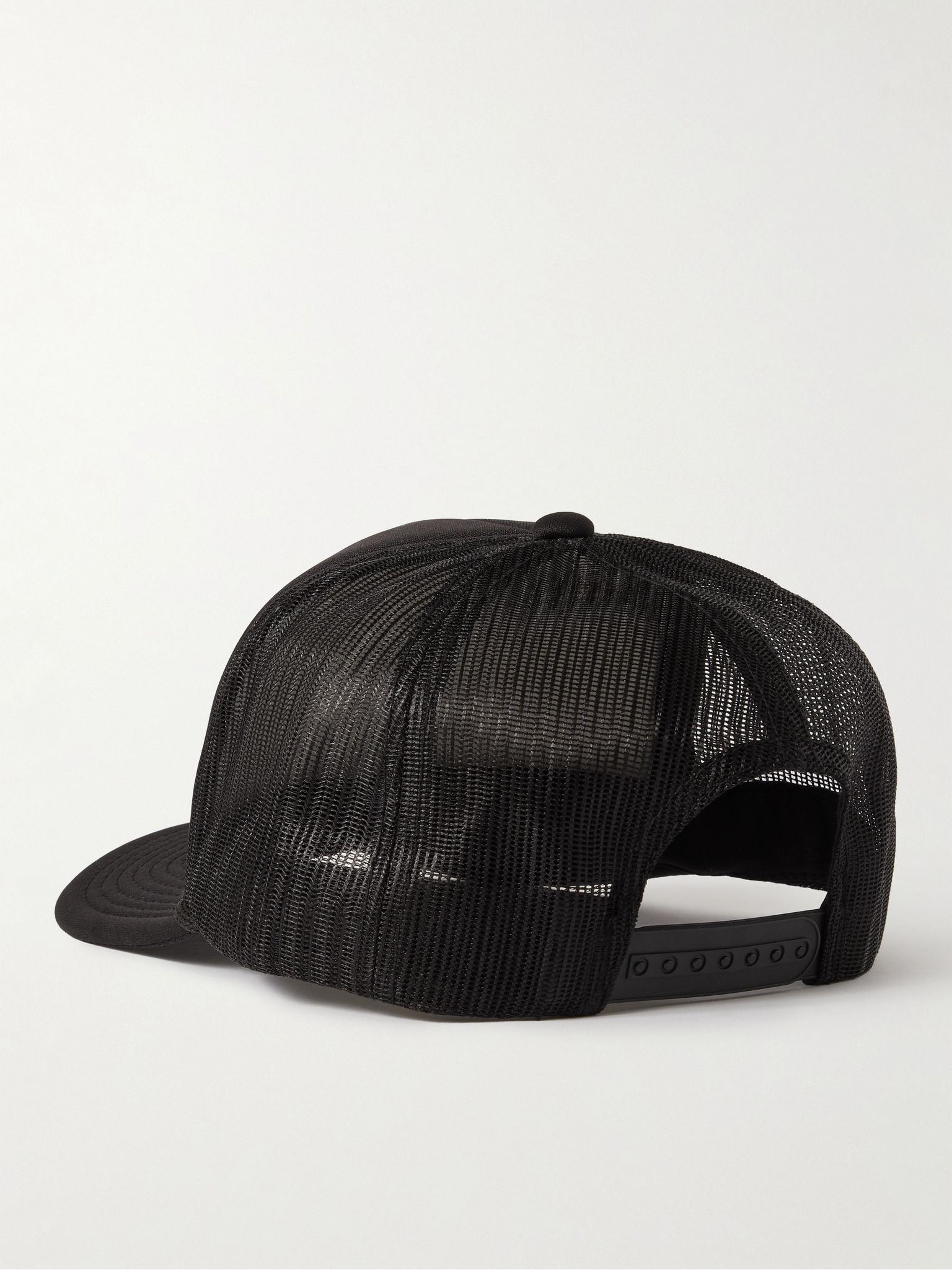 Logo-Print Foam and Mesh Trucker Cap Black - 3