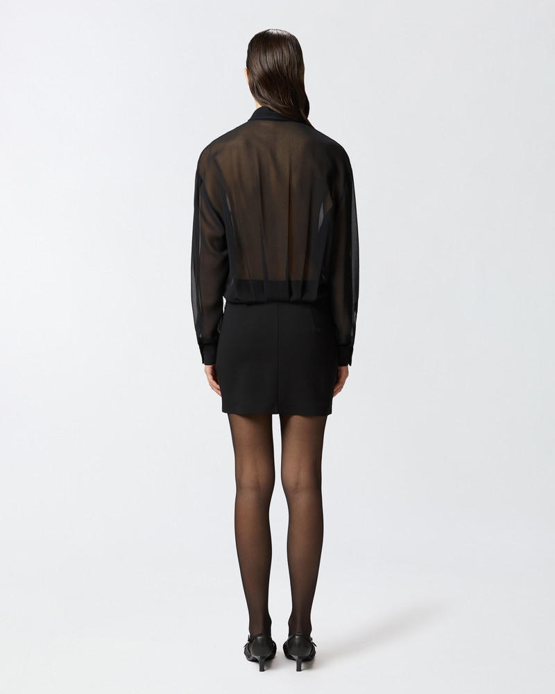 MINI DRESS WITH SHEER SHIRT AND LACE 4