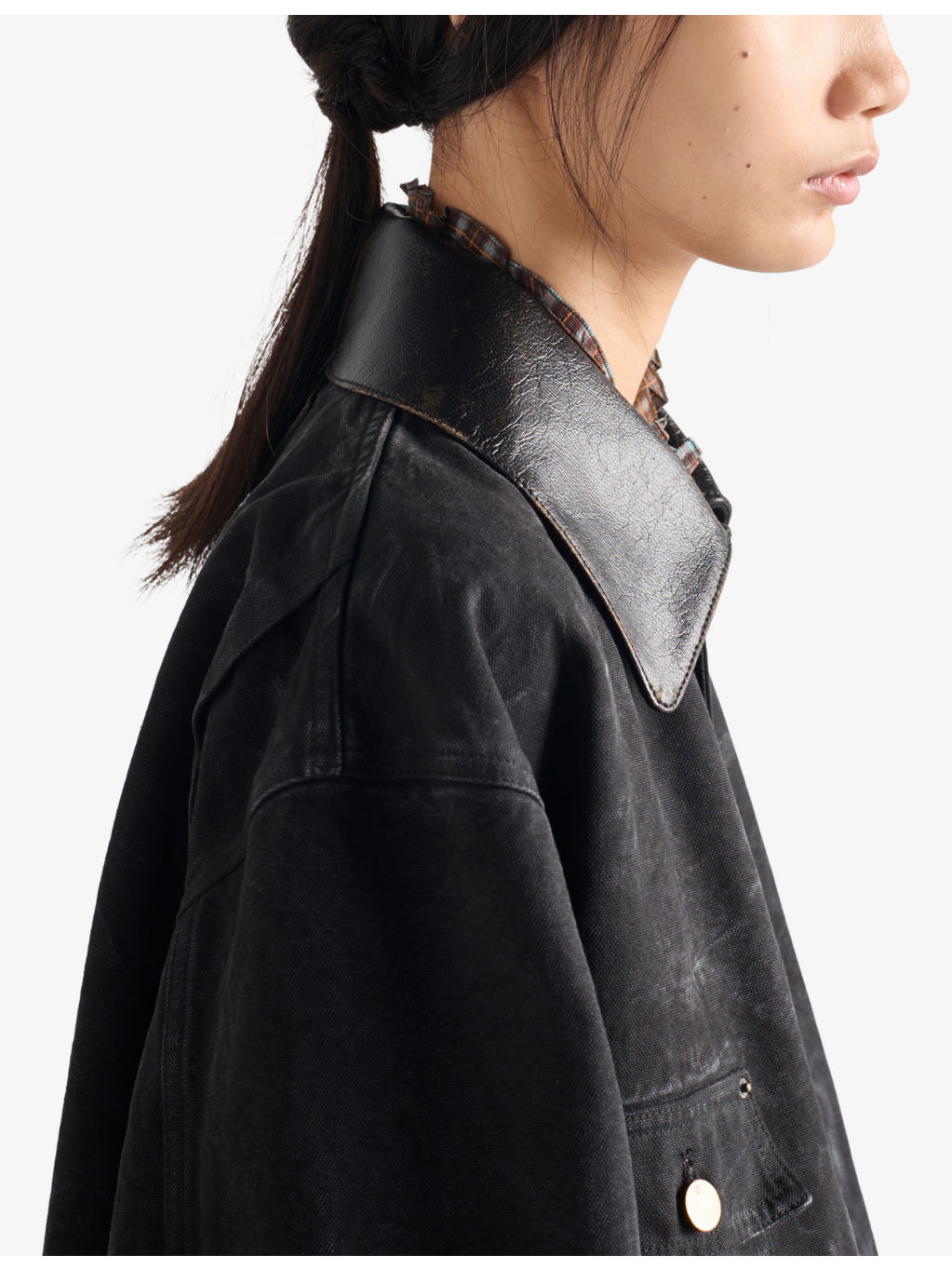 Triangle-Logo Canvas Blouson Jacket - 5