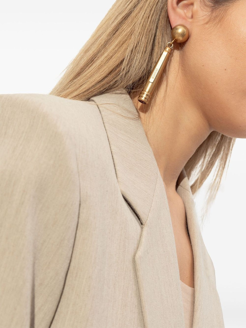 Moschino engraved clip-on earrings outlook