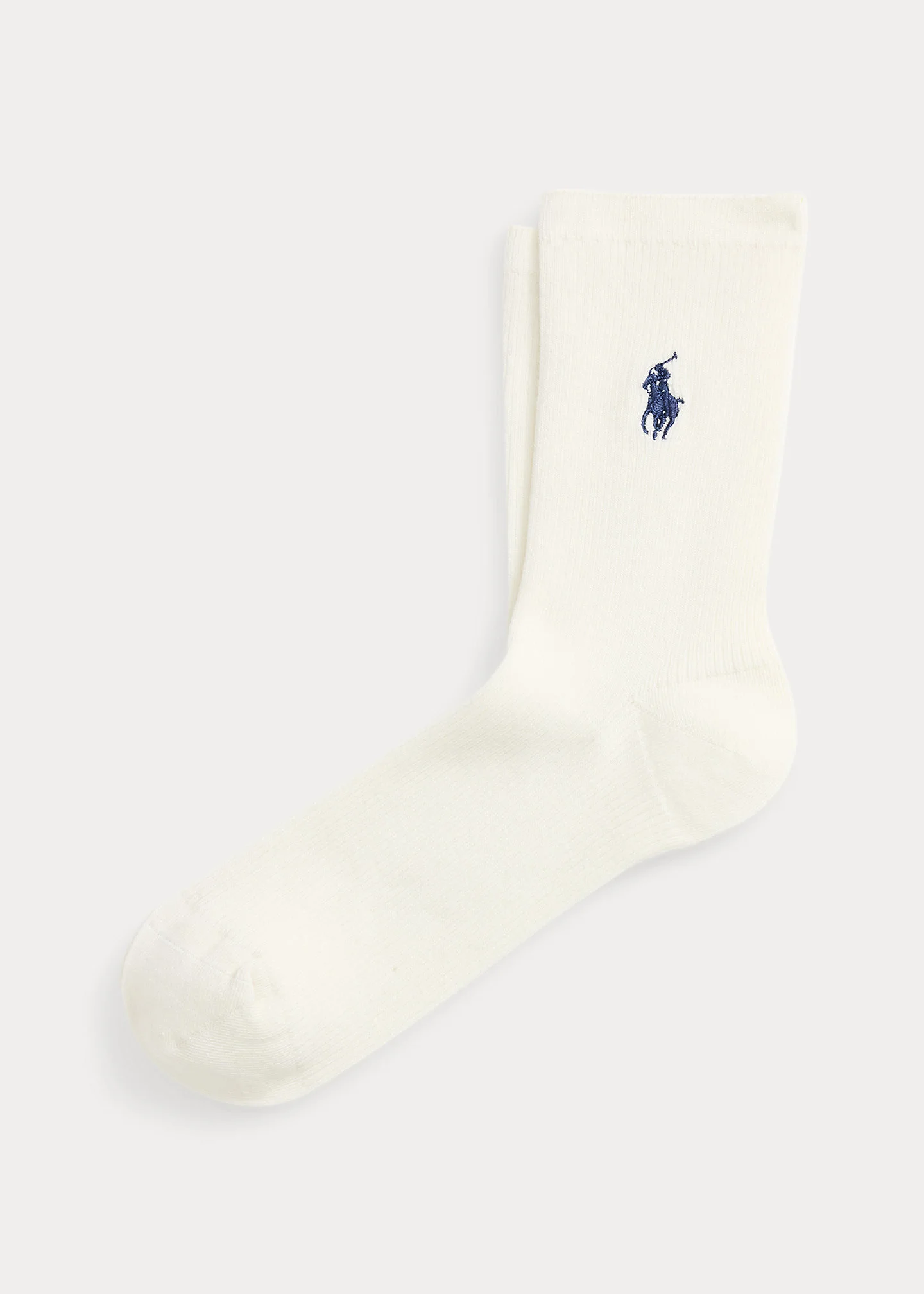 Cotton-Blend Ribbed Crew Socks - 1
