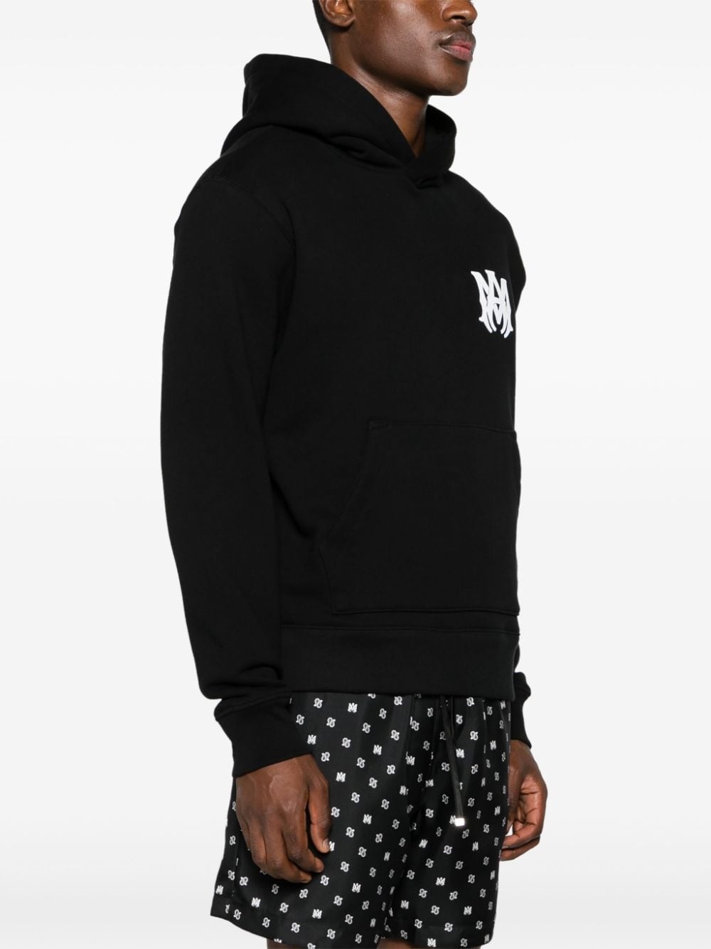 logo-print cotton hoodie - 3