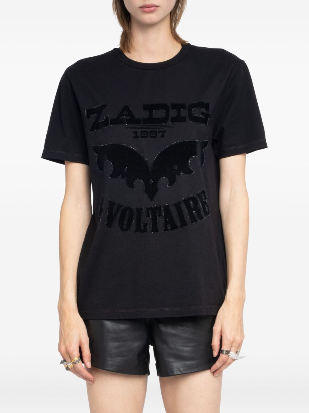 Edwin bat-embellished logo T-shirt - 4