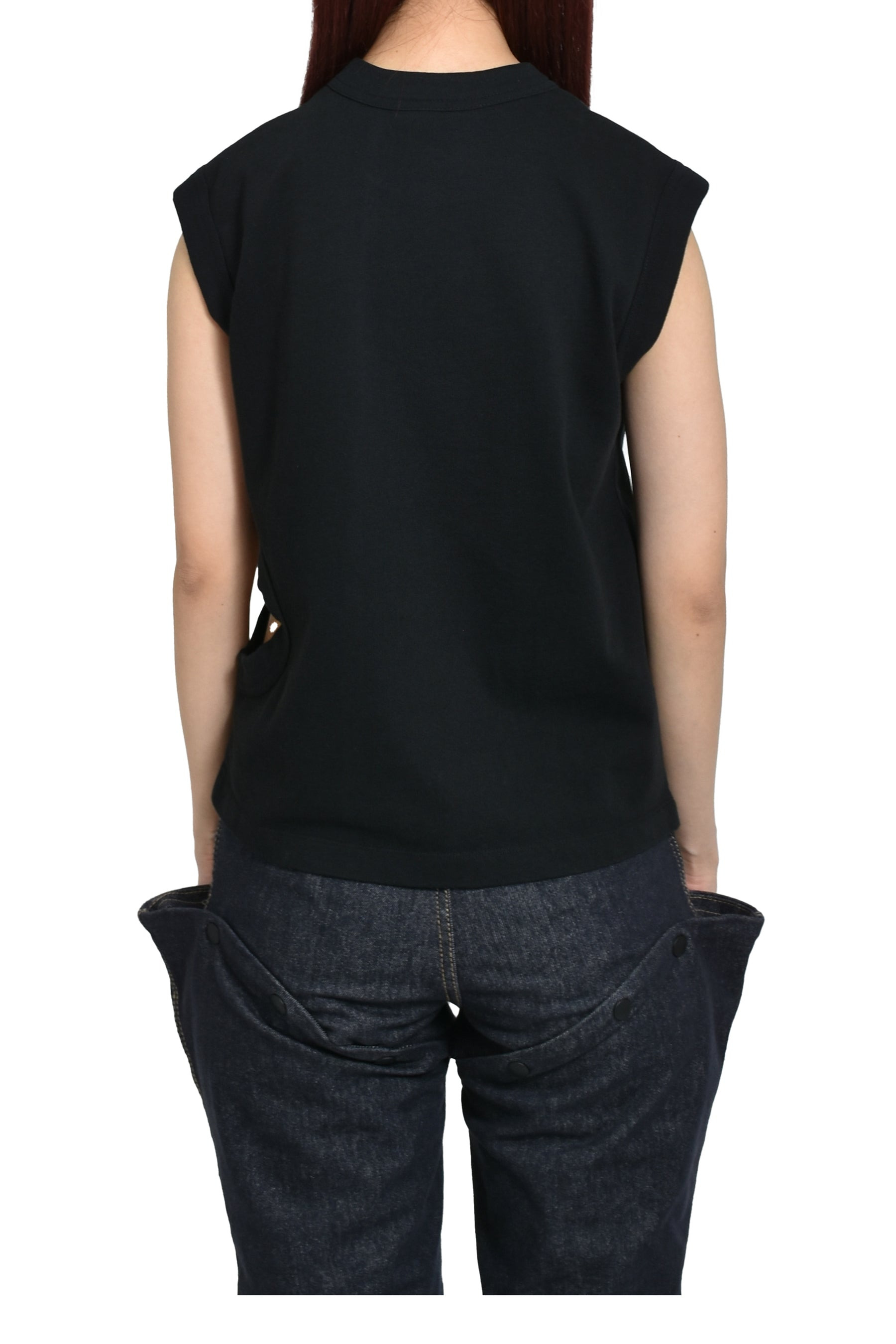 WHO TF TWISTED T SHIRT KNIT / BLK - 2