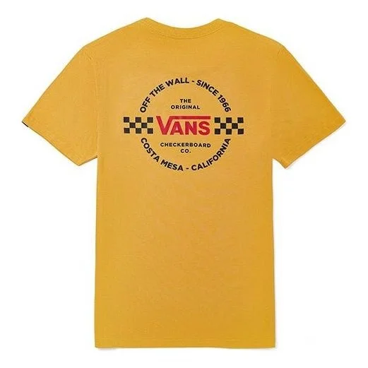 Men's Vans Athleisure Casual Sports Short Sleeve Yellow VN0A4P4X50X - 1