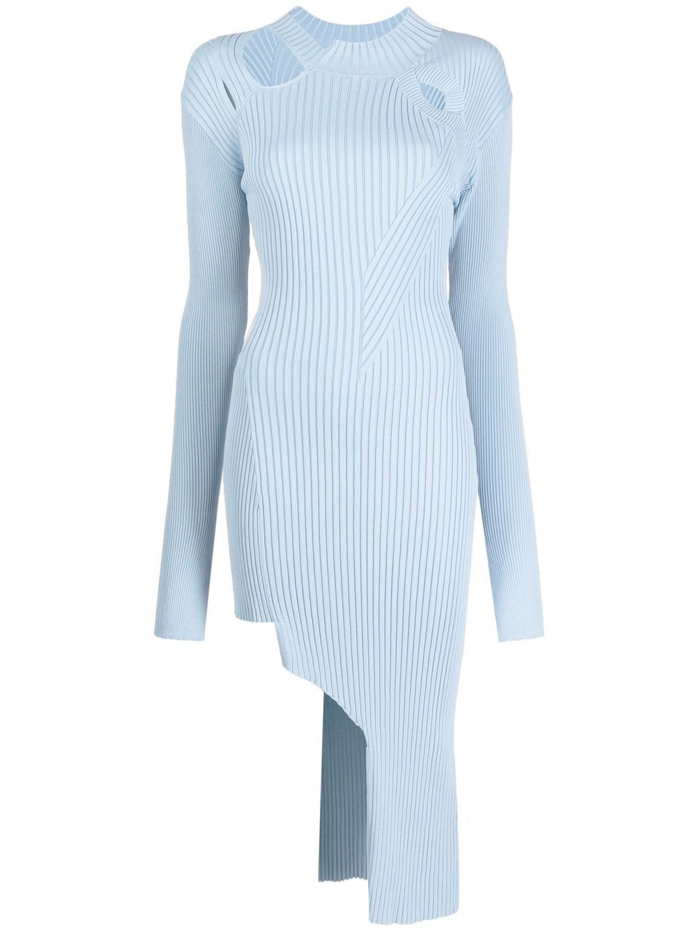 ribbed-knit cut-out dress - 1