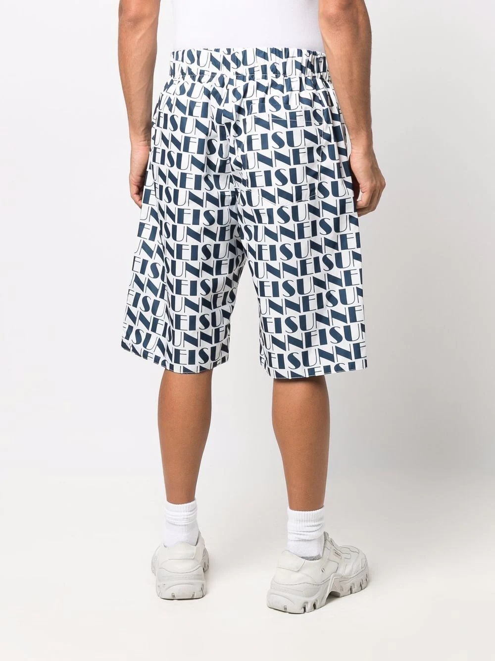 logo-print reversible shorts - 4