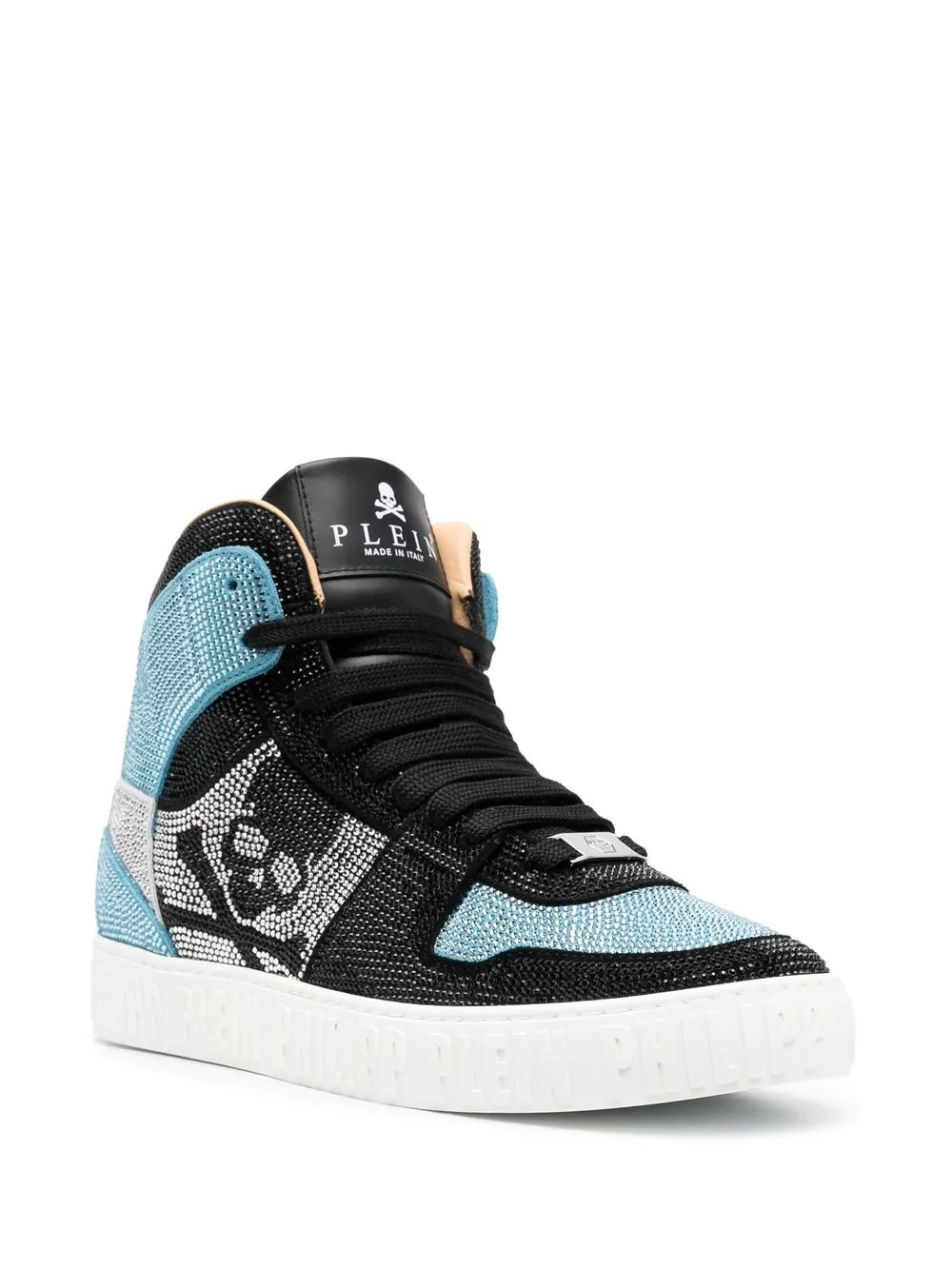 crystal-embellished high-top sneakers - 2