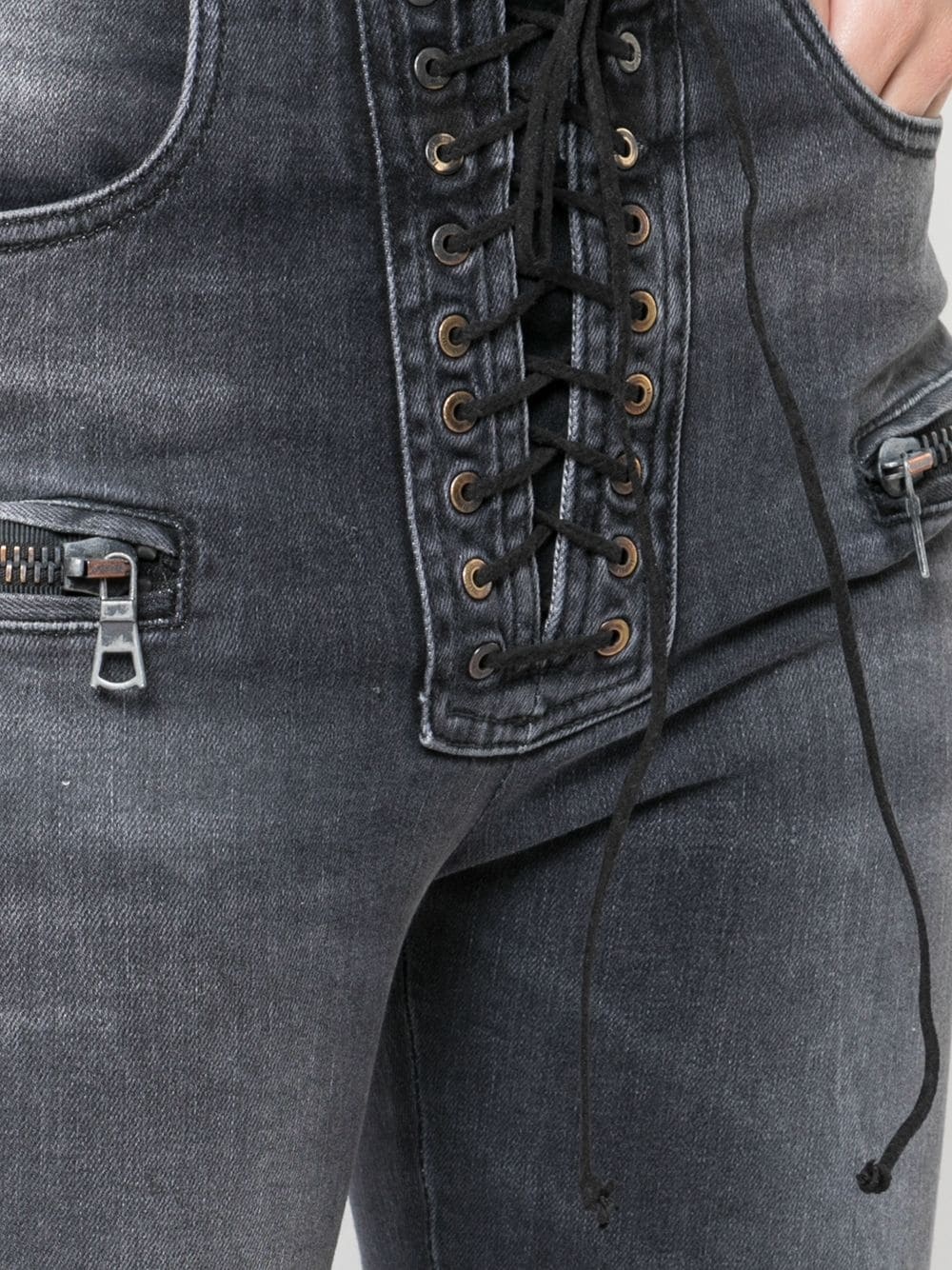 distressed skinny jeans - 5
