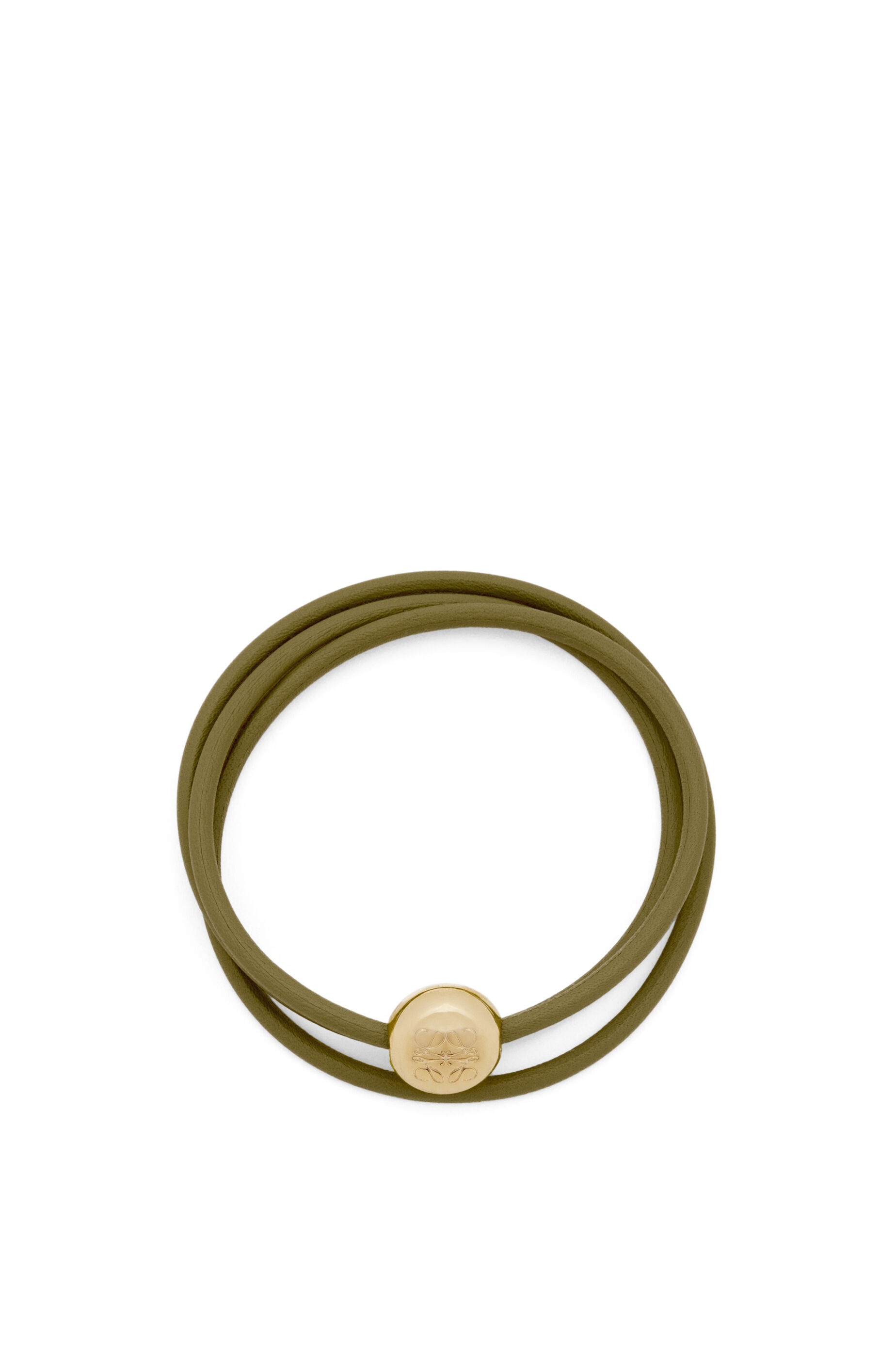 Pebble bracelet in calfskin and brass - 2