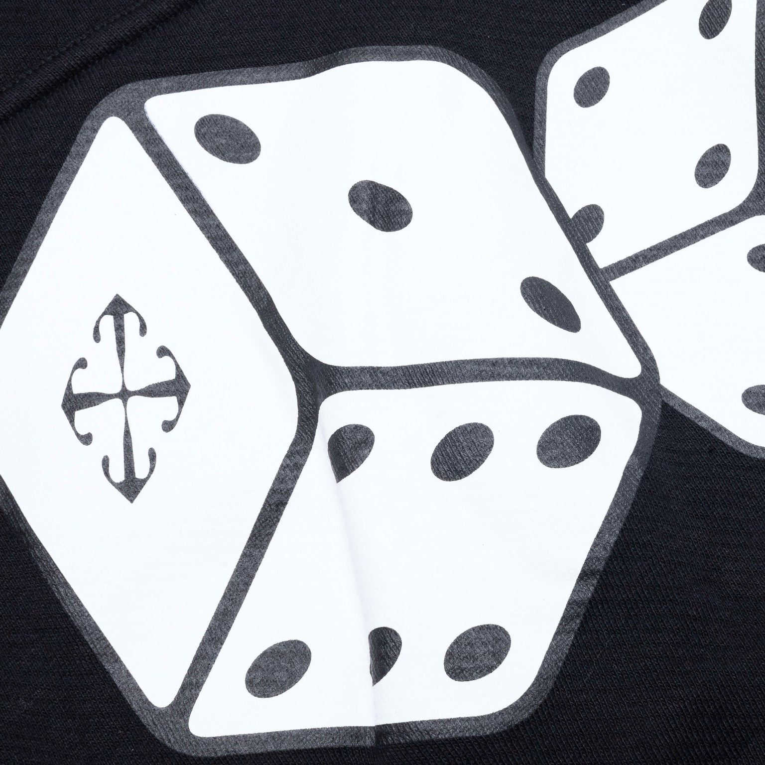DICES SKATE HOODIE - BLACK/WHITE - 4