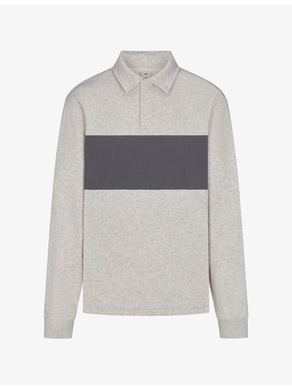 Striped Cotton-Blend Polo Sweatshirt - 1