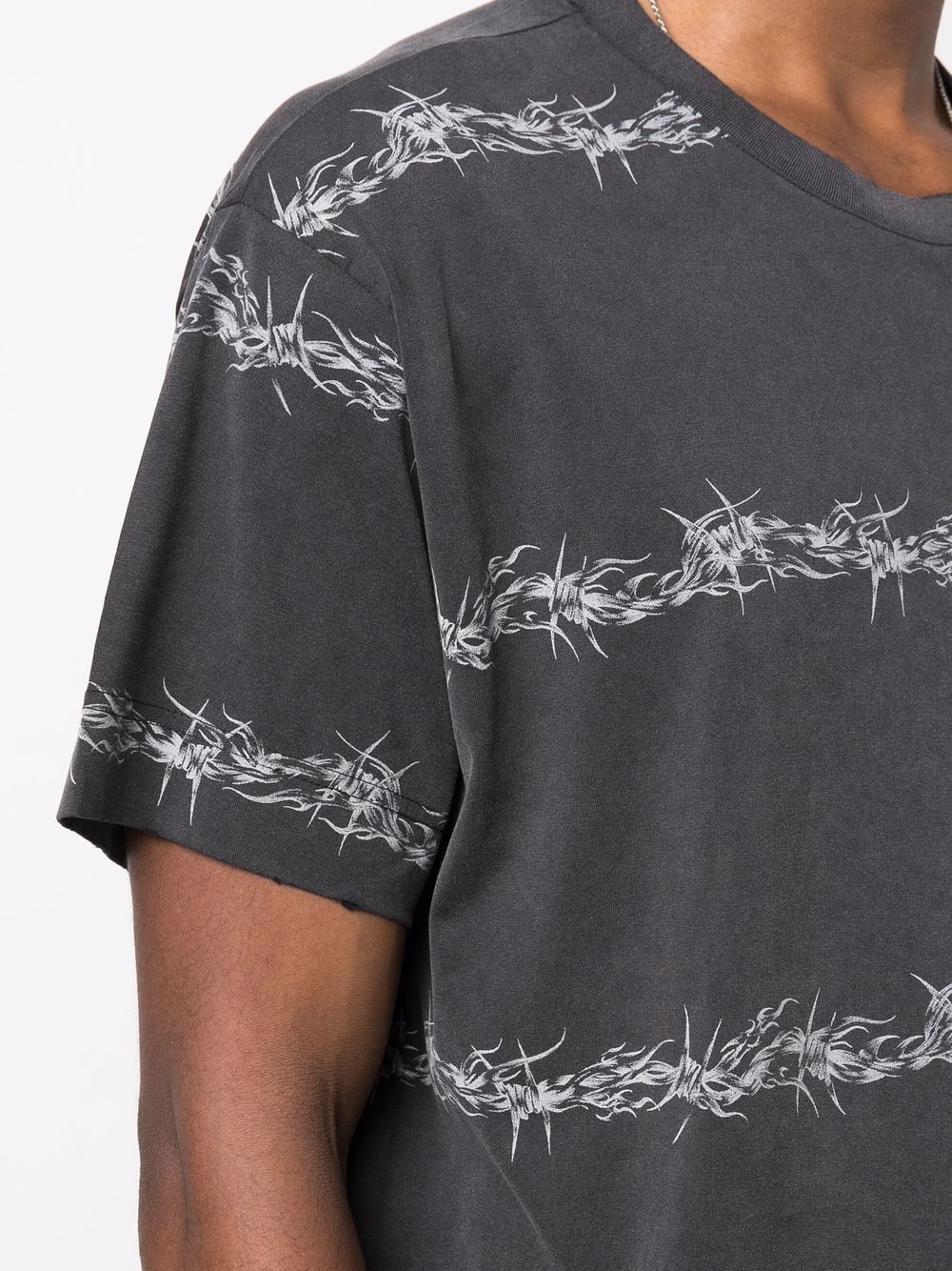 Barbed Wire vintage-effect T-shirt - 5