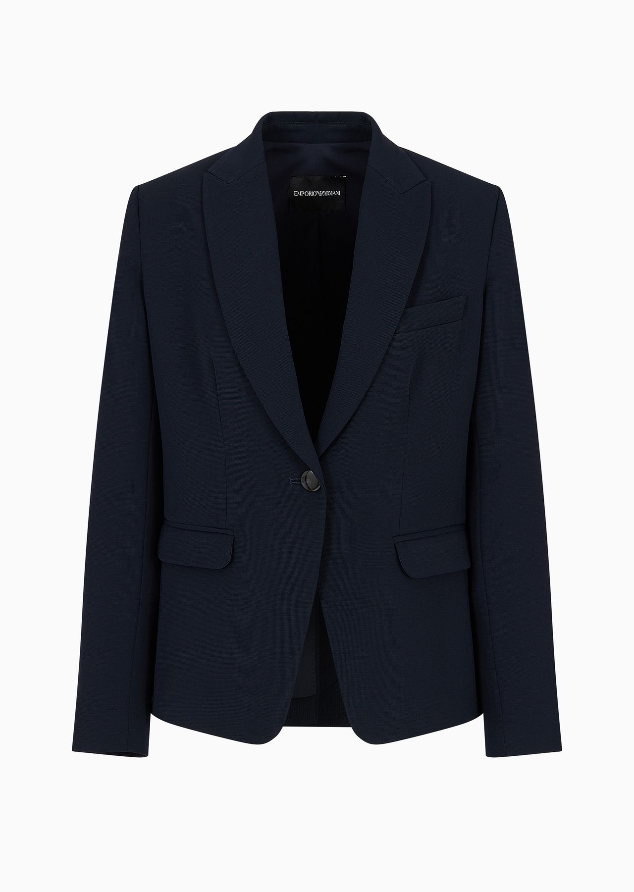 ASV single-breasted jacket in recycled techno crêpe - 1