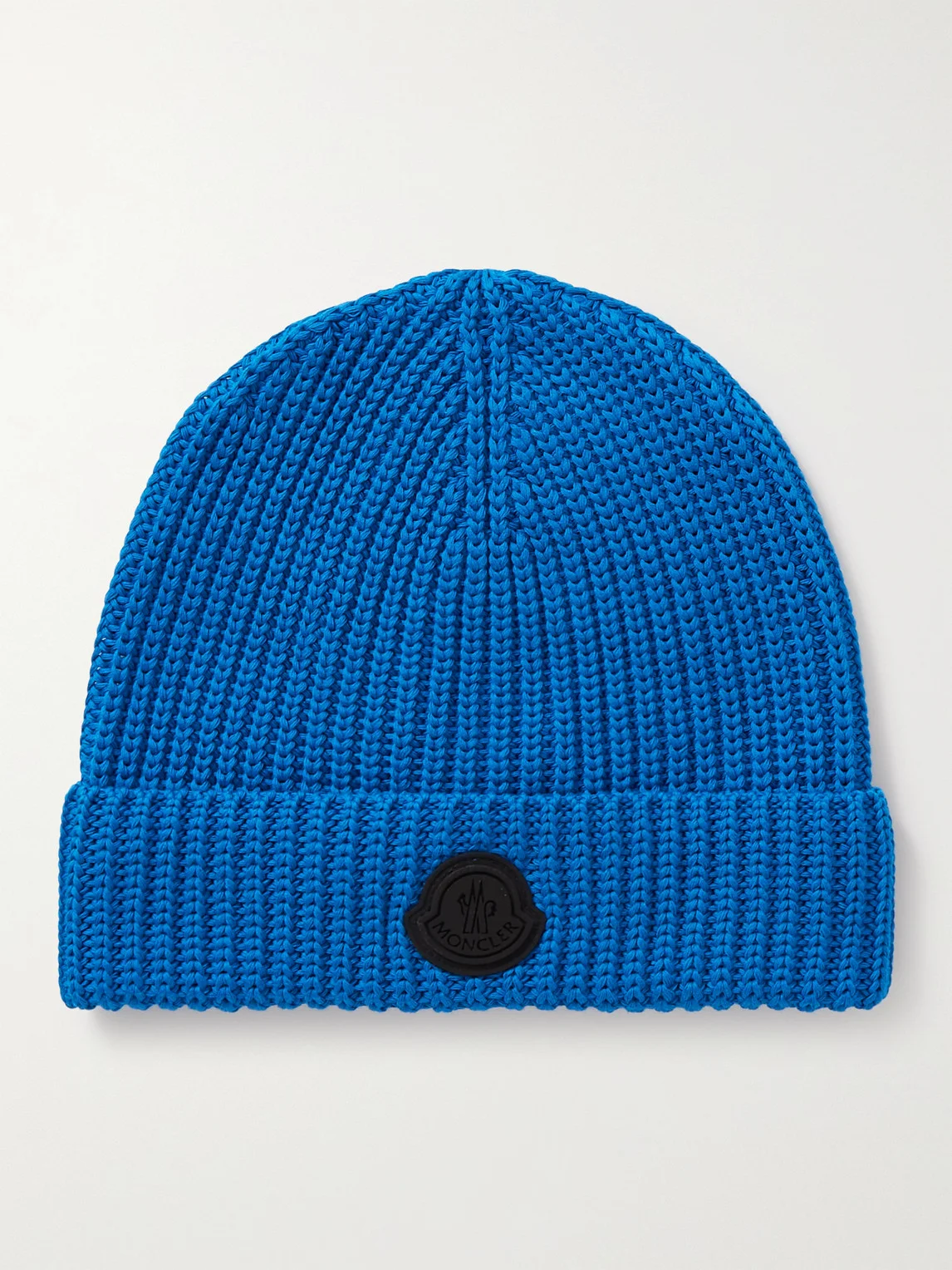 Logo-Appliquéd Ribbed Cotton Beanie - 1