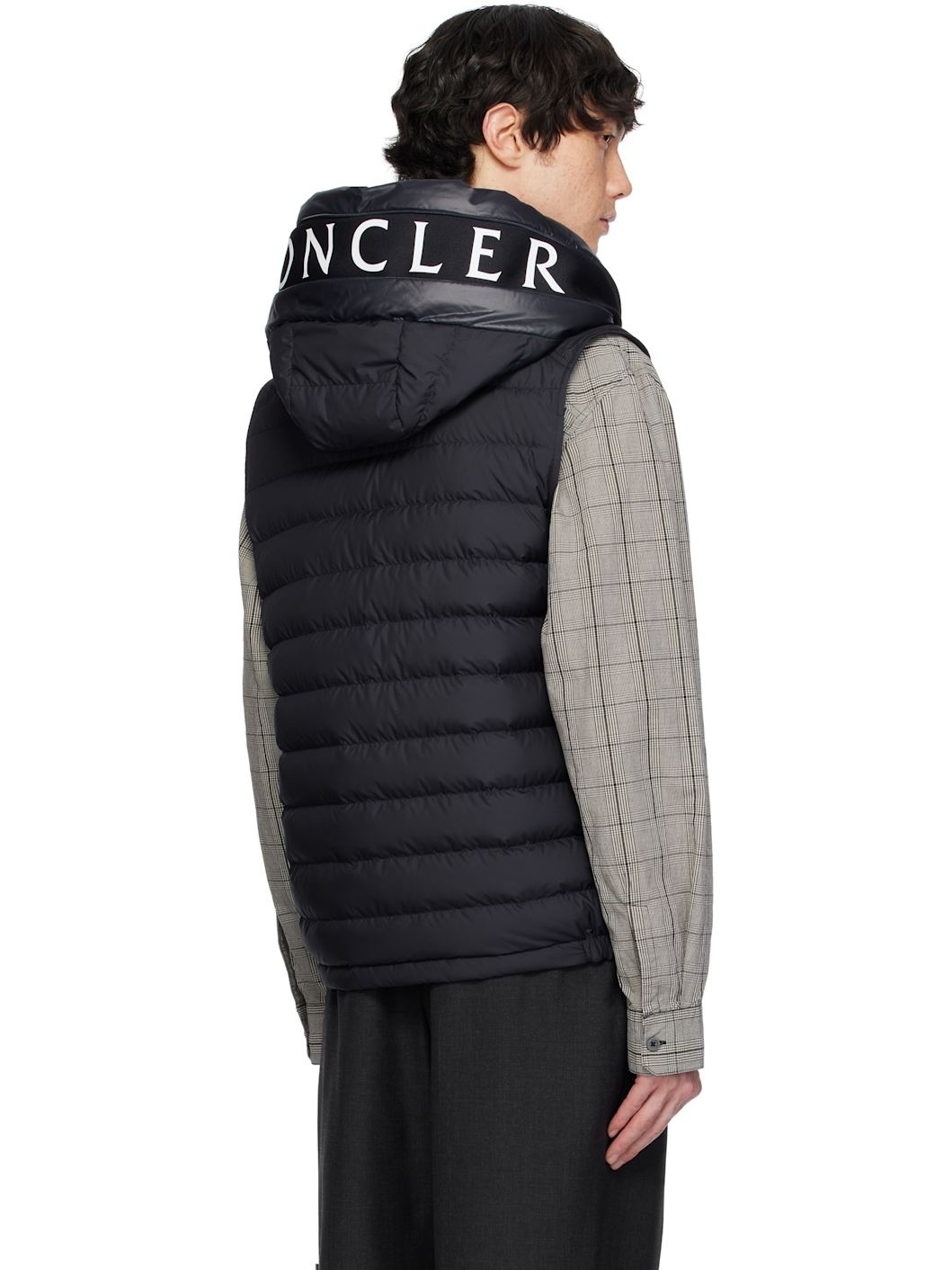 Navy Bourget Hooded Down Vest - 3