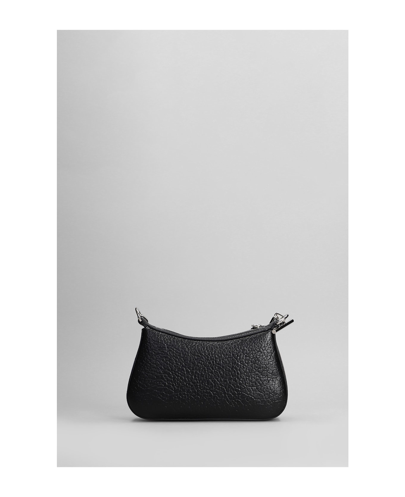 T Bar Mini Pouch Shoulder Bag In Black Leather - 3