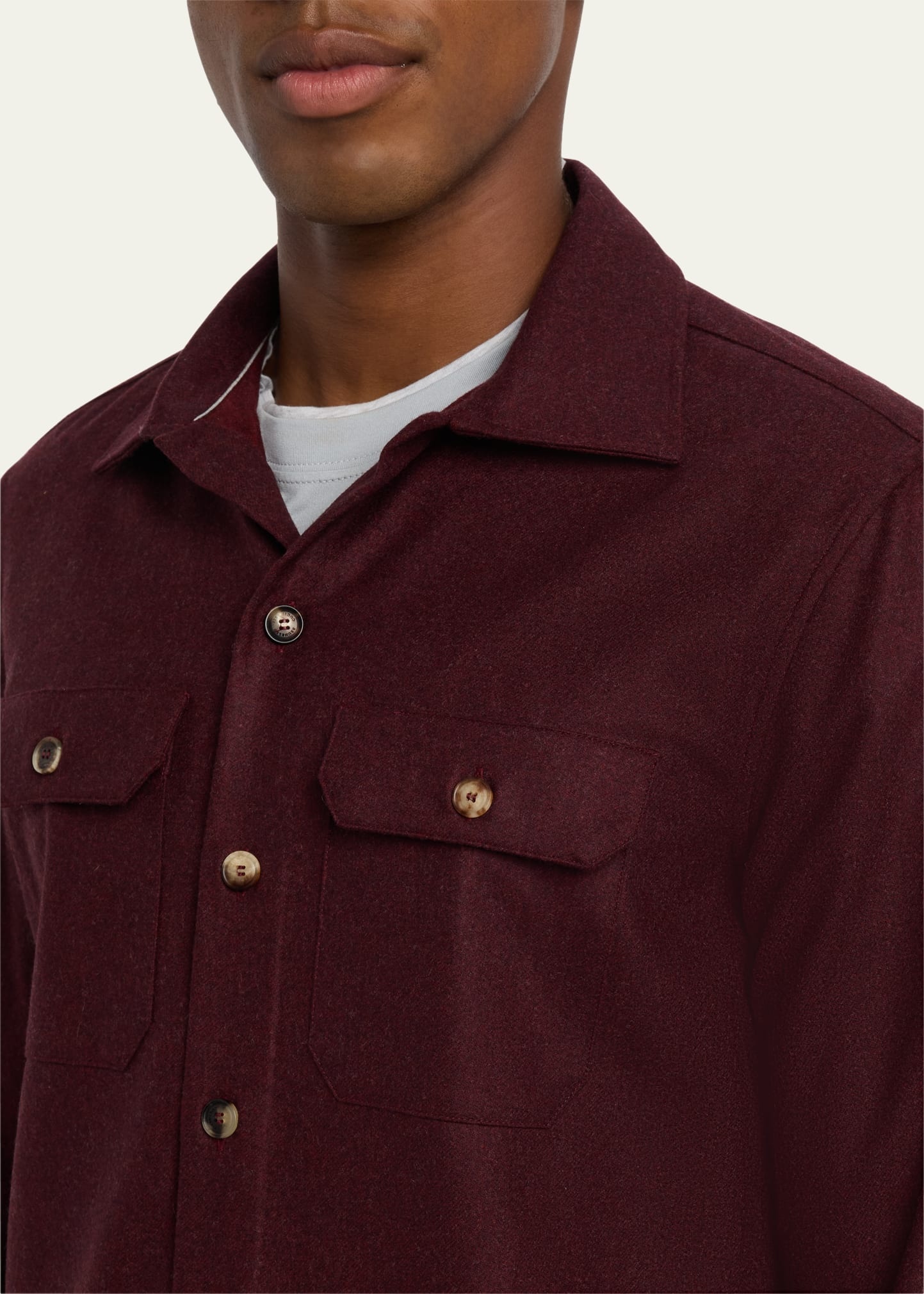 Men's Carded Flannel Overshirt - 5