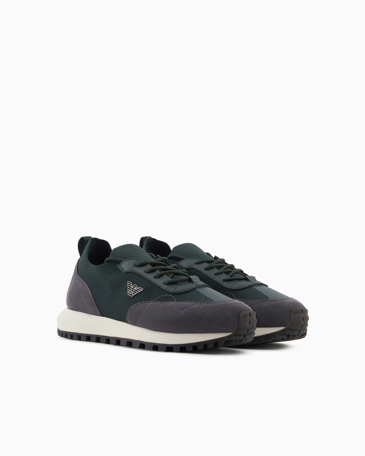 Knit sneakers with suede details - 2