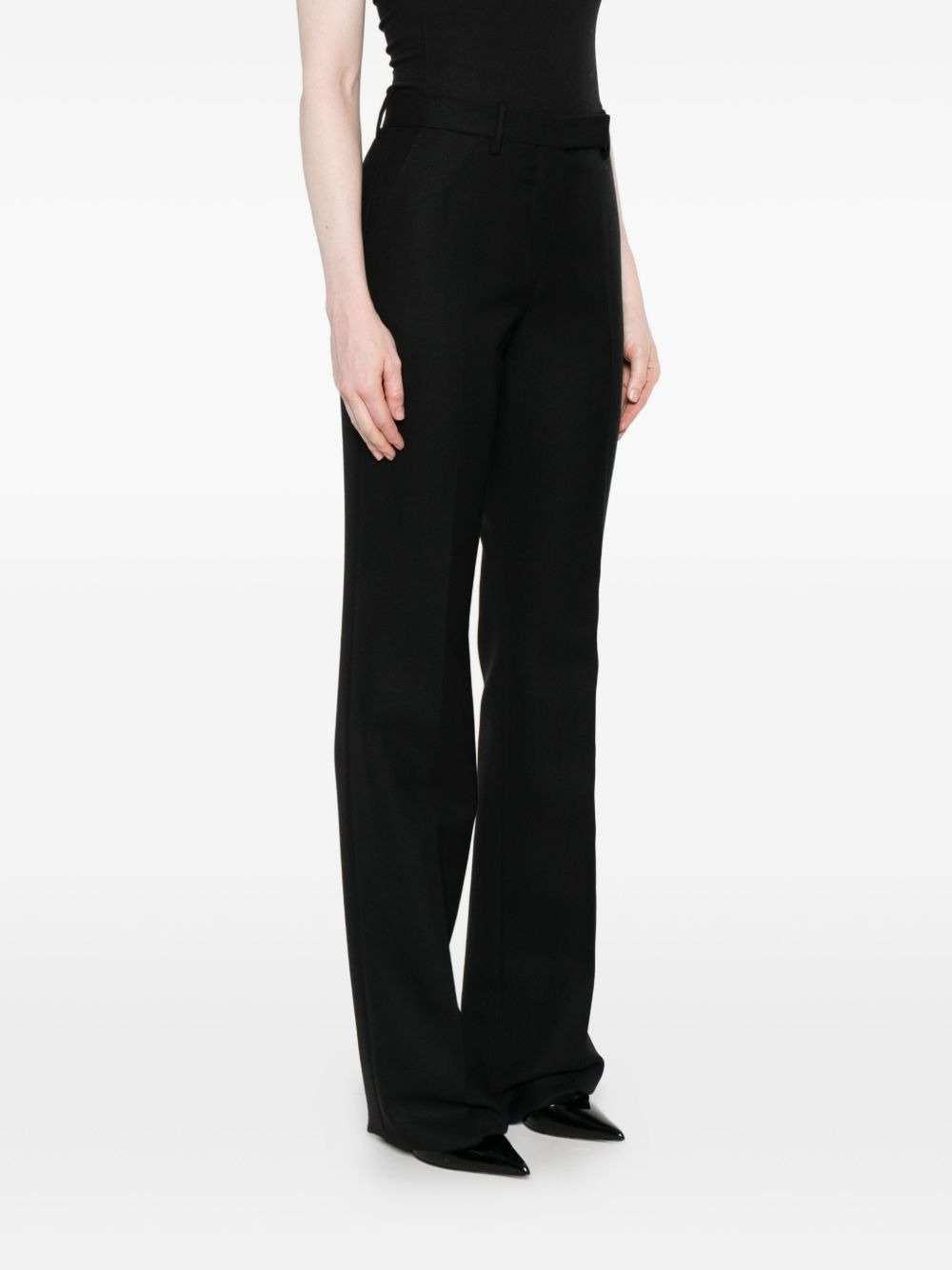pressed-crease tailored trousers - 3