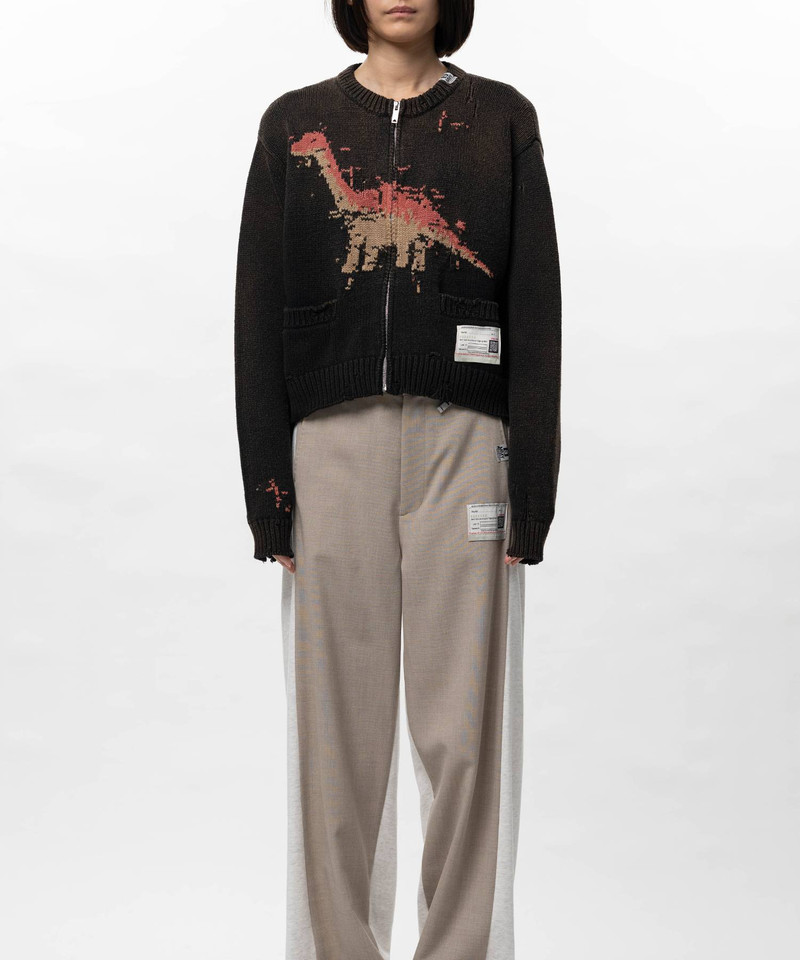 Dinosaur Jacquard Knit Cardigan 3