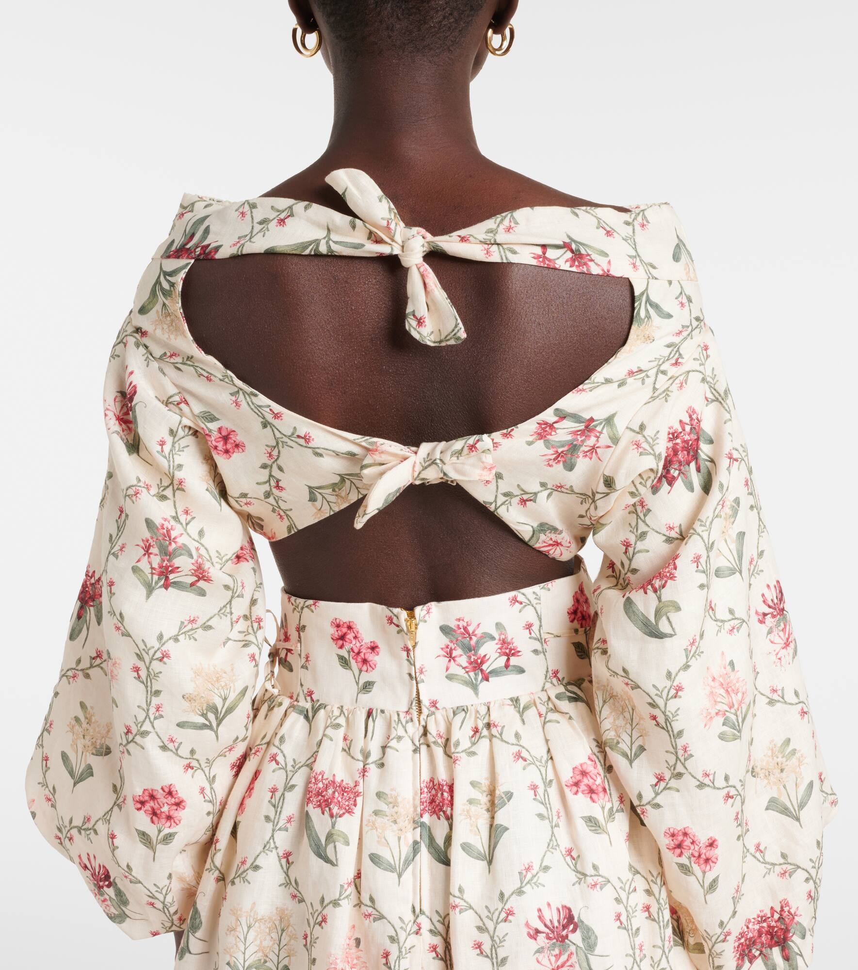 Floral linen top - 5