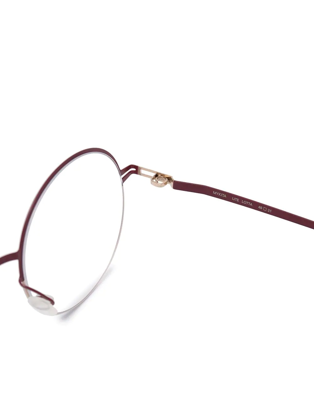 clear-lens round-frame glasses - 3