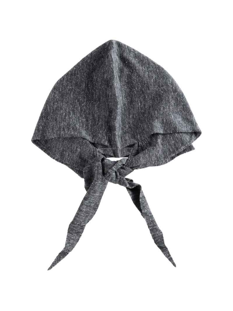 marl-effect triangular hoodie 1