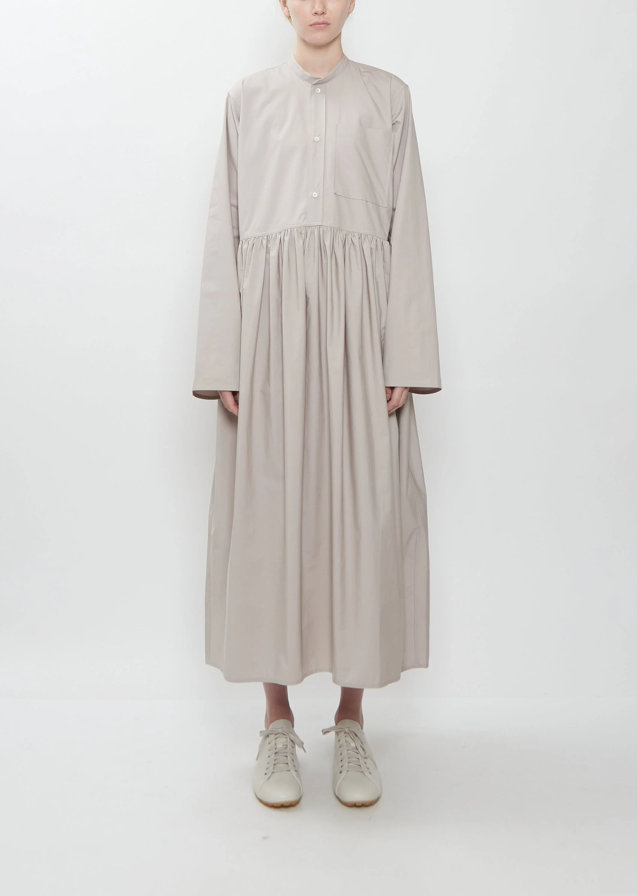 Darleen Brushed Cotton Poplin Dress - 1
