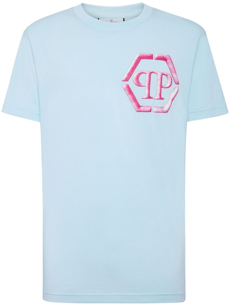Hexagon logo-print cotton T-shirt 1