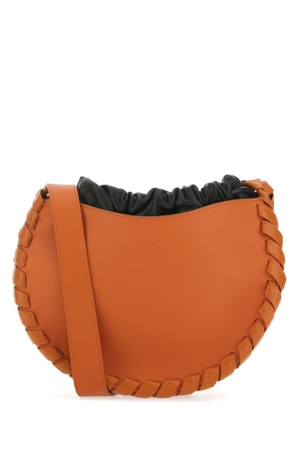 CHLOE Dark Orange Leather Small Mate Crossbody Bag - 1