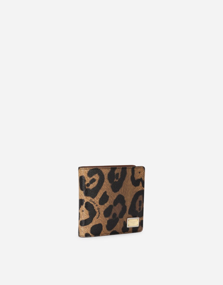 Leopard-print Crespo bifold wallet with branded plate - 2