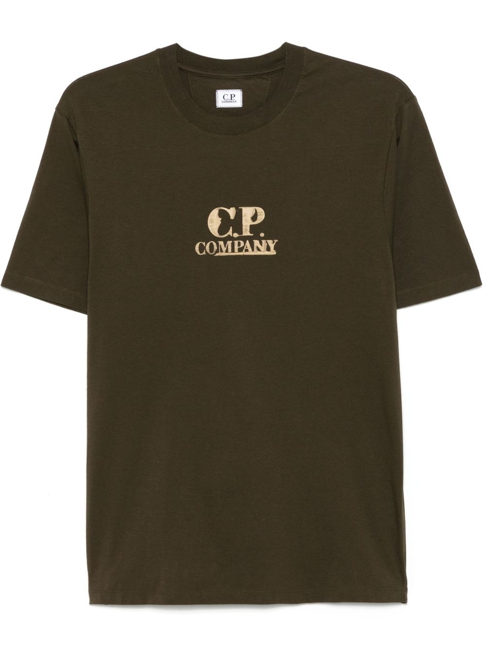Tシャツ・カットソー C.P. COMPANY Men T-shirt Green 18CMTS257A110302W 669 Kiton Black Men's Stretch T-Shirt