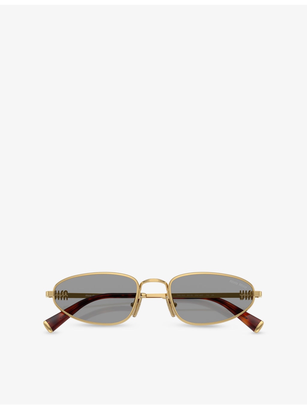 MU A52S Oval-Frame Metal Sunglasses - 5