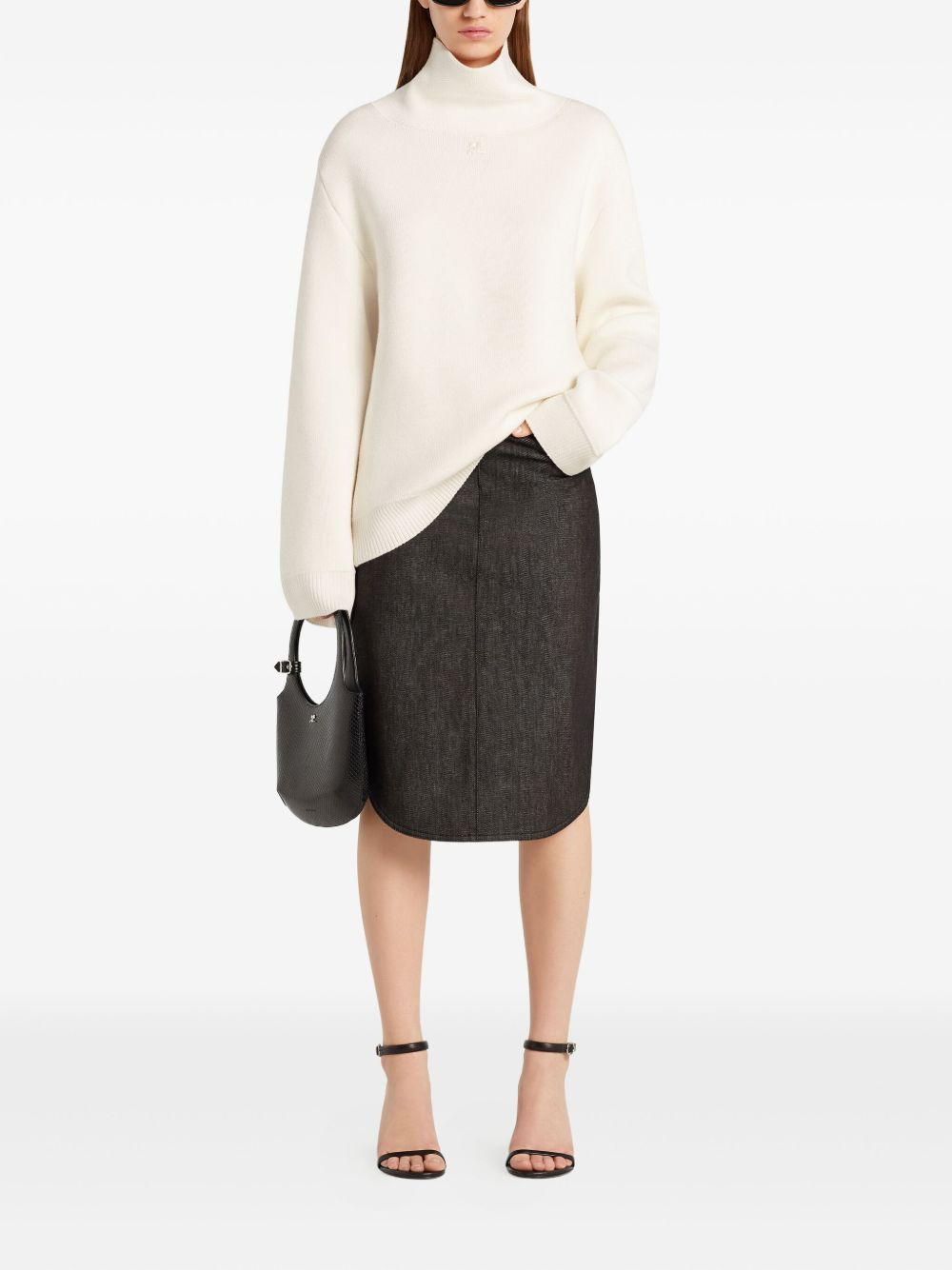 high-neck zip-detail sweater - 6