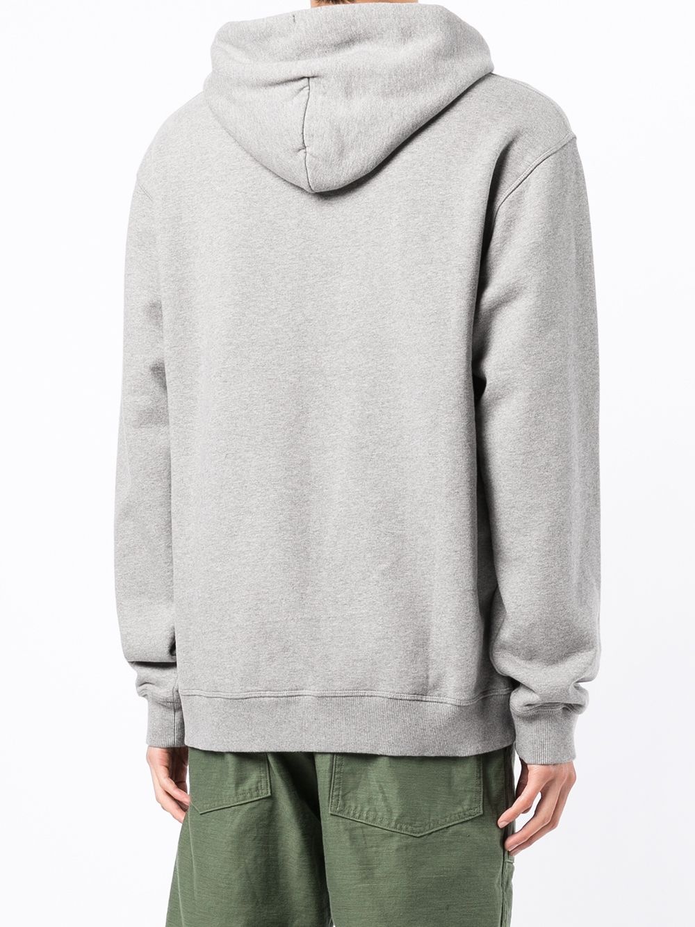 logo-patch cotton hoodie - 4