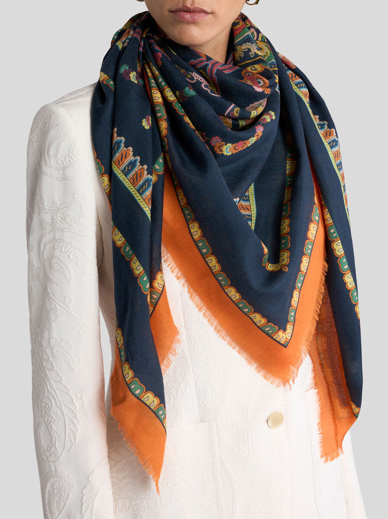 Etro FLORAL PAISLEY CASHMERE-BLEND SHAWL outlook