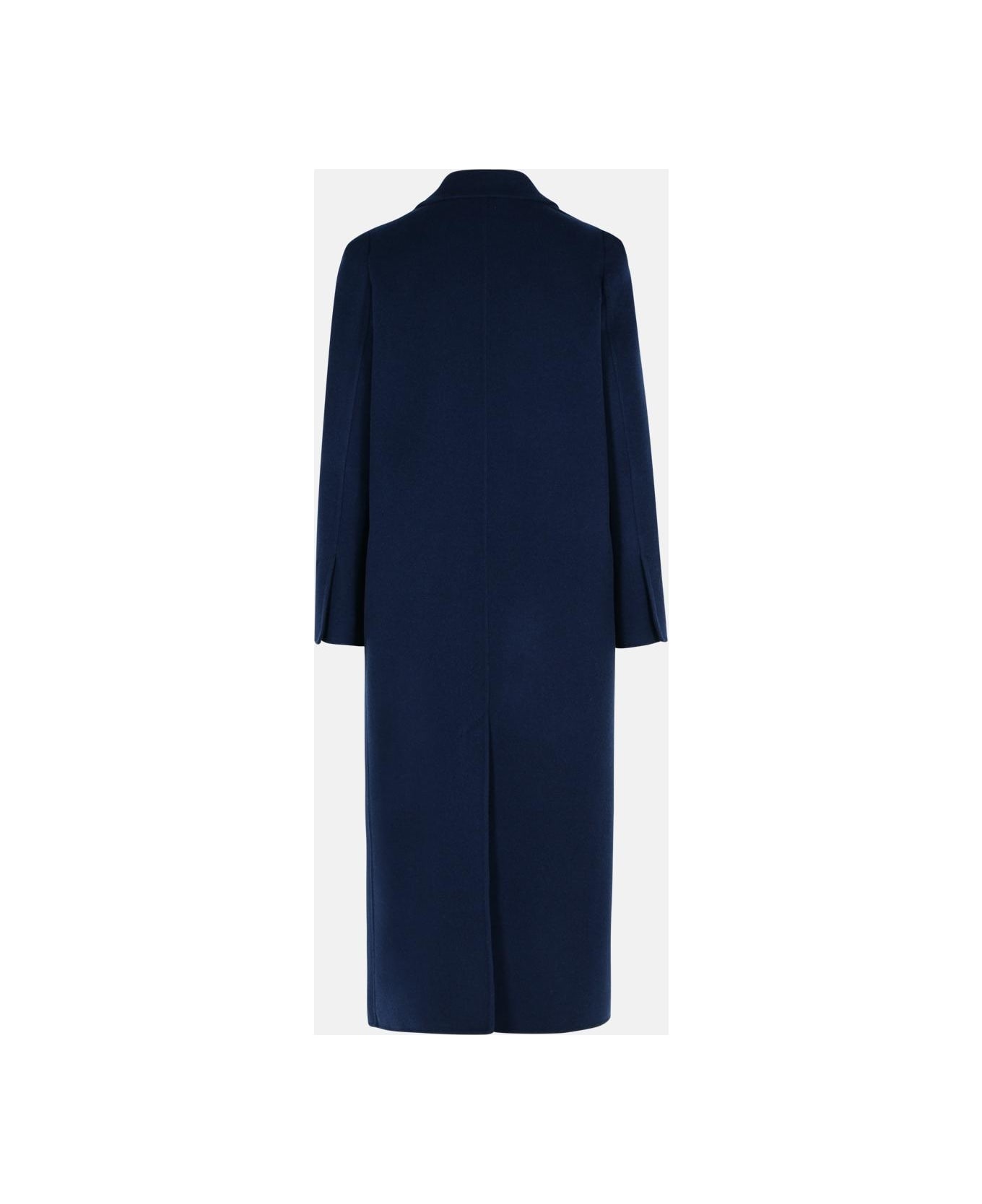 'albania' Blue Virgin Wool Blend Coat - 3