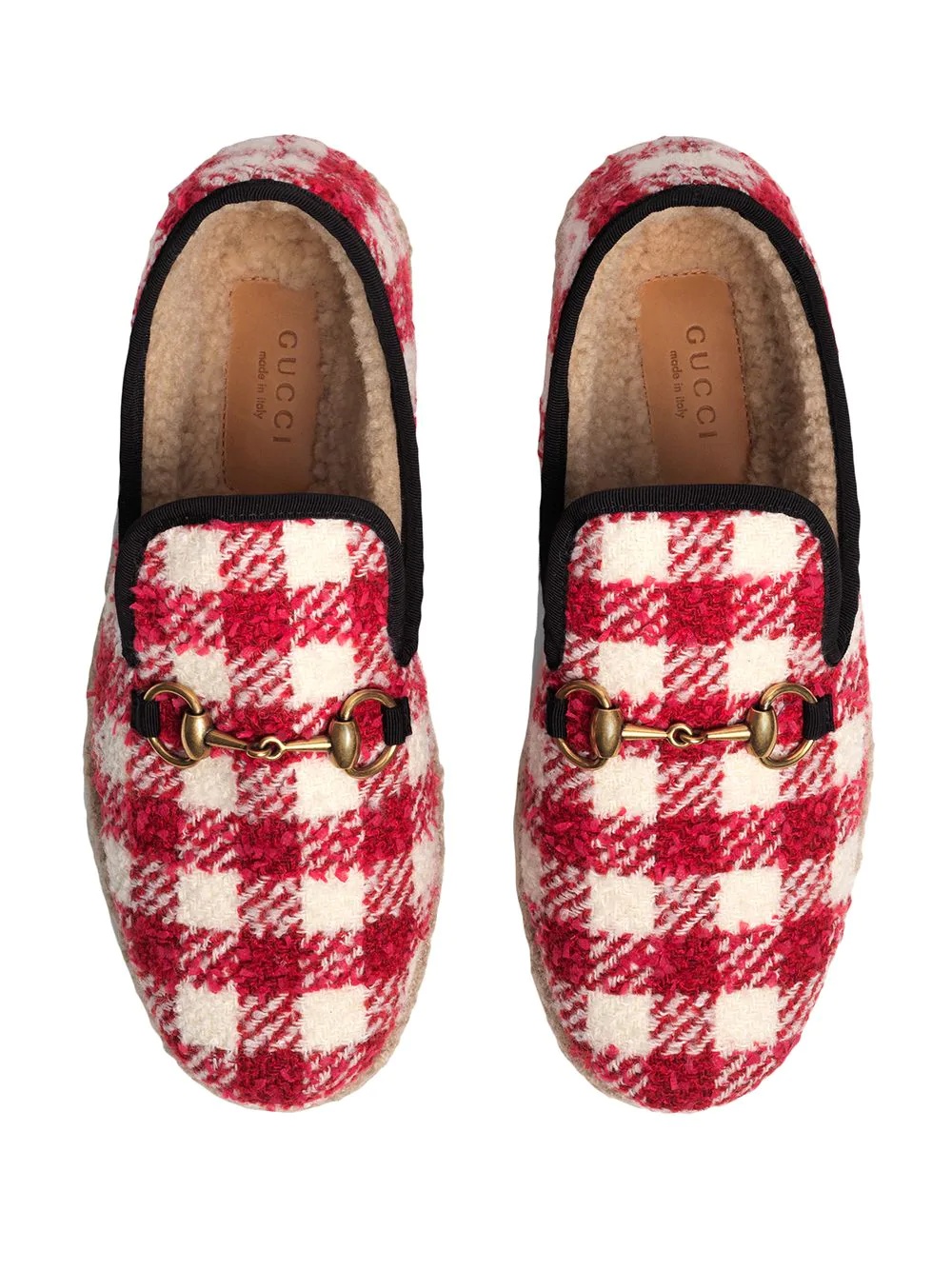 tweed horsebit loafers  - 4