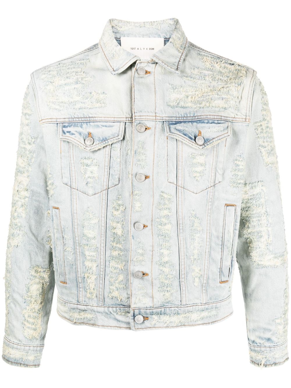 distressed denim jacket - 1