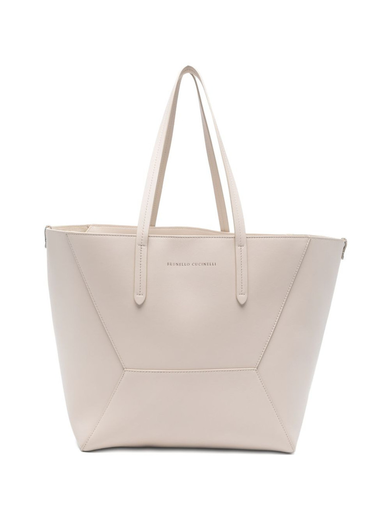 BC Duo geometric leather tote bag 1