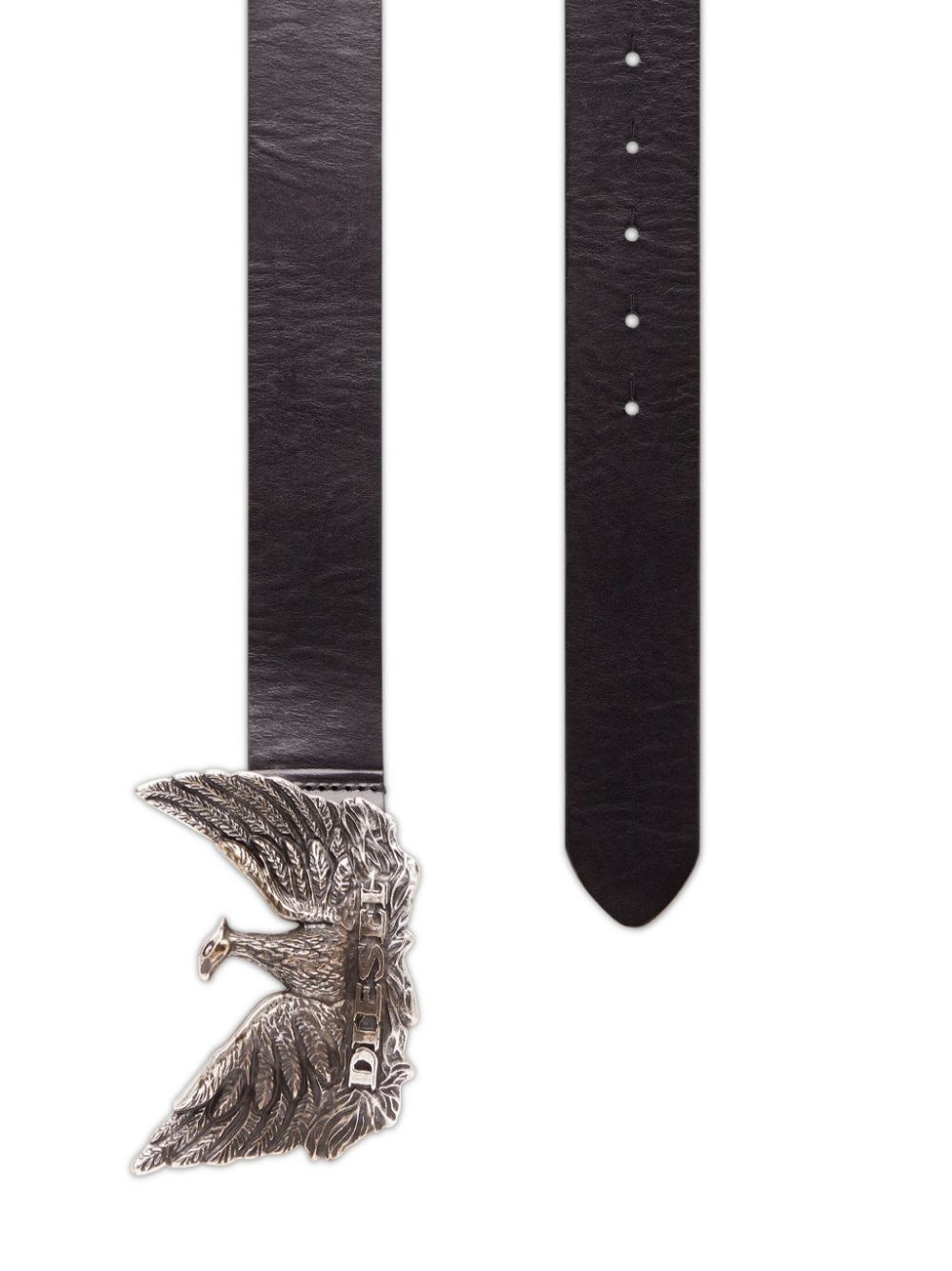 Phoenix logo-plaque leather belt - 2