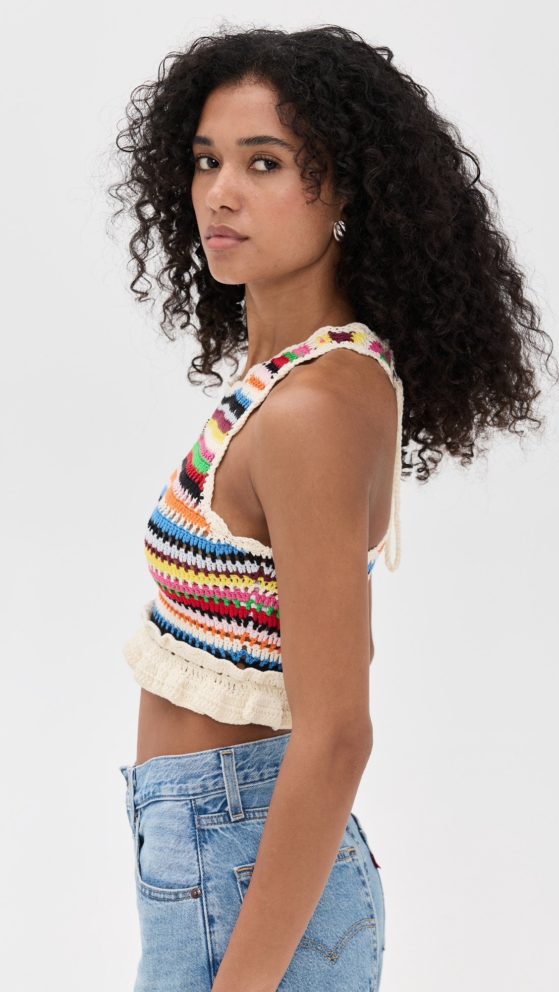 Cotton Crochet Frill Top - 3