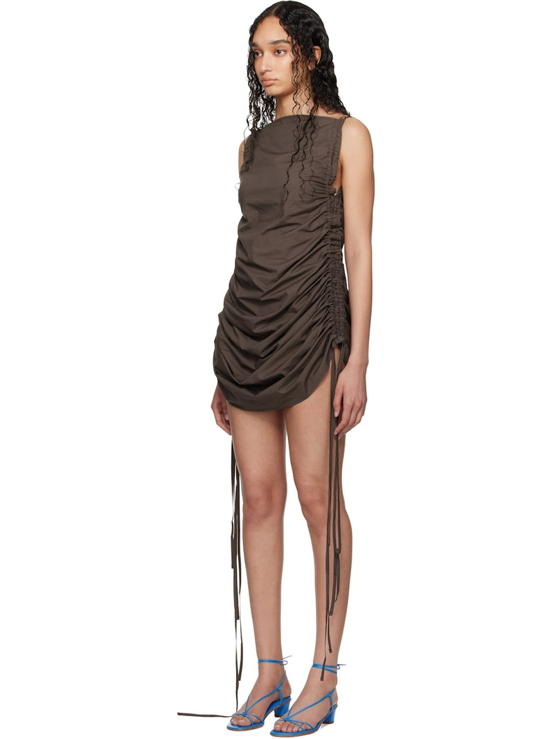 BASERANGE SSENSE Exclusive Brown Pictorial Midi Dress outlook