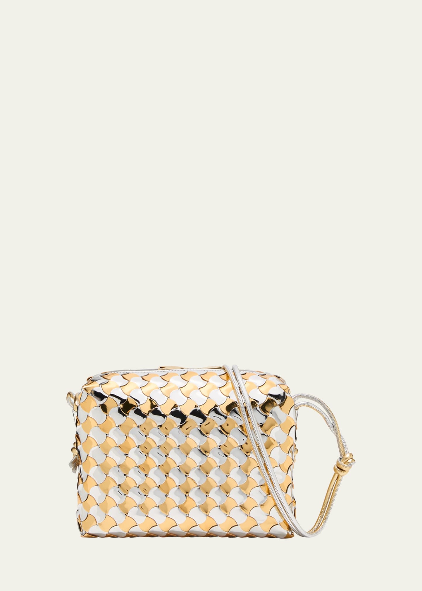 Loop Small Intrecciato Metallic Crossbody Bag - 1