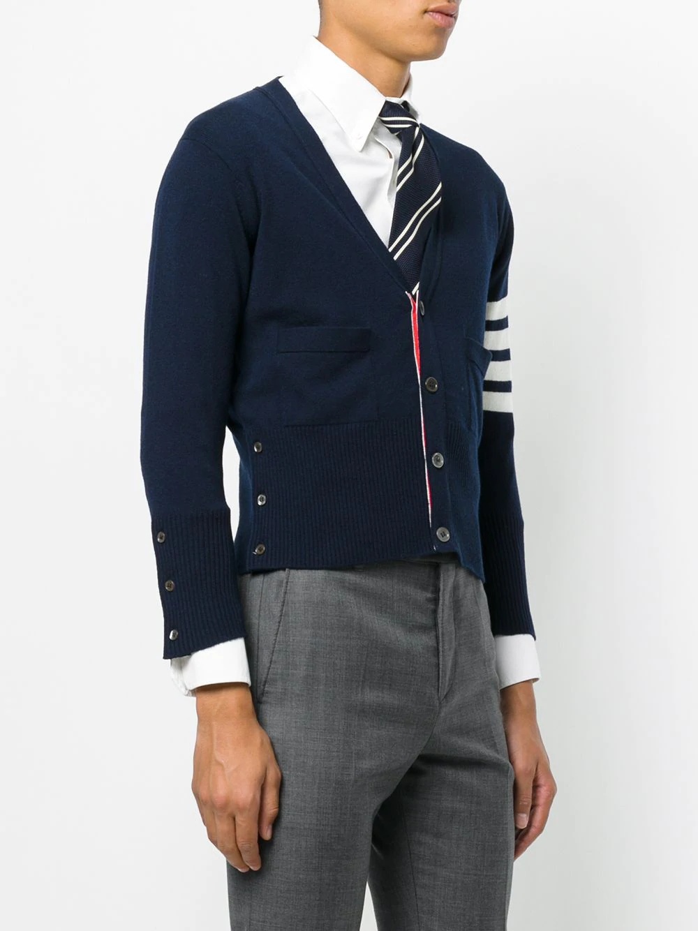 4-Bar Short Cashmere Cardigan - 3
