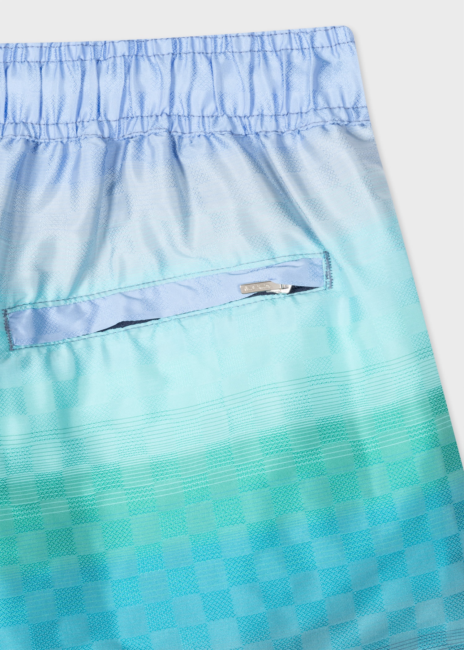 Gradient Check Jacquard Swim Shorts - 2